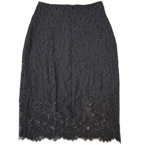 Express Black Floral Lace Pencil Skirt Size 4